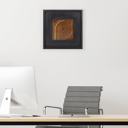 Contemporary Wooden Wall Decor With Brass Design